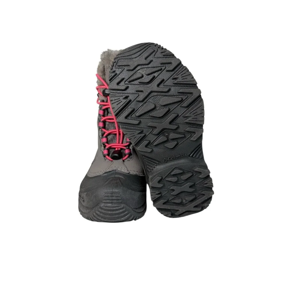 Columbia Youth Bugaboot Plus IV‎ Omni-Heat Boot- Gray/Pink Girls Size 1Y NO BOX